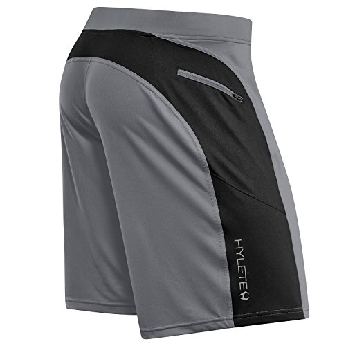 helix flex-knit integrated pocket short - cool gray/black - MDAK