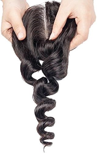 MYOISK 6A Grade Lace Frontal Closure 100% Soft Brazilian Virgin Human Hair Loose Wave Unprocessed Hair 14"