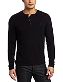 IMAGE OF Original Penguin Men's Sold In Henley Shirt, True Black, Large