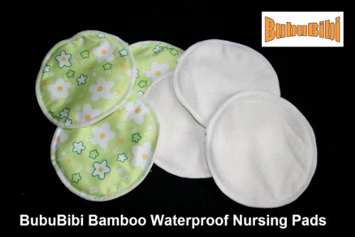 Waterproof Bamboo Nursing Pads Flowers Print