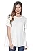 A+D® Womens Casual A-Line Loose Tunic Blouse Top w Scoop Neck