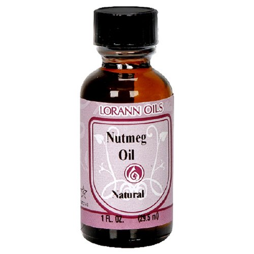 LorAnn Natural Flavoring Oils, Natural Nutmeg Oil, 1-Ounce Bottles (Pack of 3) by LorAnn Oils