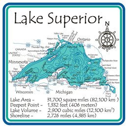 Amazon.com : Lake Superior 3D Laser Carved Depth Map - Great - GL 24