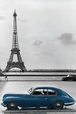 Empire 160041 Paris - Blue Car - Eiffelturm - Plakat Poster Druck - 61 x 91.5 cm
