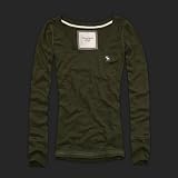Abercrombie & Fitch Women Long Sleeve Rylie- Dark Olive (Size: S)