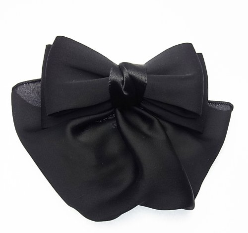 美人髪 リボン バレッタ（ネット付） 小さめリボン／カバー付