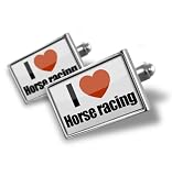 Cufflinks "I Love Horse racing" - Hand Made Cuff Links