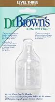 Dr. Brown's Natural Flow Level 3 Standard Nipple, 3 Pack