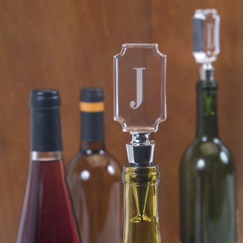 Etched Bottle Topper - Letter J by Mud Pie