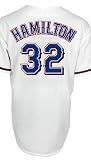 MLB Youth Texas Rangers Josh Hamilton White Home Short Sleeve Replica Button Front Jersey By Majestic (White, Large)