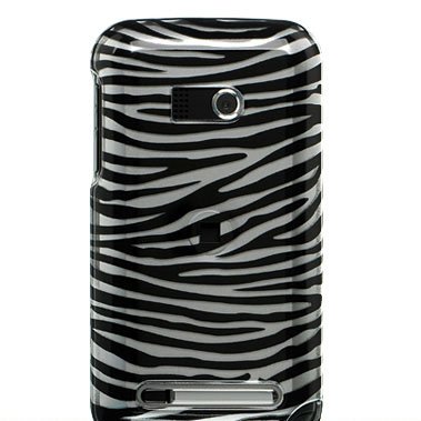 Premium Designer Hard Crystal Snap-on Case for the HTC Imagio Verizon - Cool Silver Zebra Print