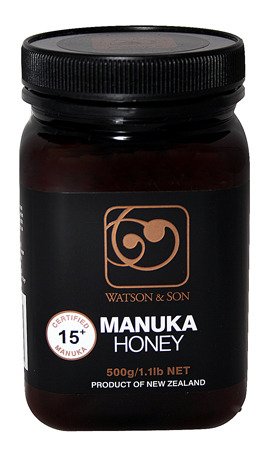 Watson & Son Premium Manuka Honey 15+ Certified Manuka, 17.6oz Bottle (500g)
