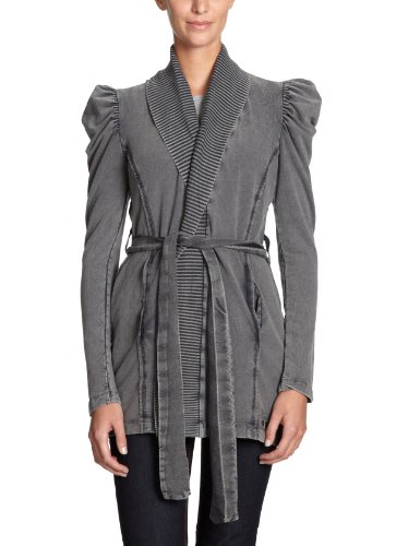 Fornarina Damen Strickjacke  BIR6565F23402, Gr. 38 (M), Grau (02 - lead) Preisvergleich