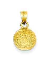 14K Gold Tennis Ball Pendant Jewelry FindingKing