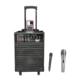 Pyle Speaker and Mic Package - PWMA940BTI 600 Watts VHF Wireless Portable PA System w/Microphone,i-Pod Dock & Bluetooth - PDMIK1 Professional Moving Coil Dynamic Handheld Microphone