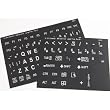 Braille and White on Black Large Print English Letters Overlays, Stickers, Labels for Computer Keyboard for the Blind & Visually Impaired