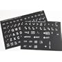 Braille and White on Black Large Print English Letters Overlays, Stickers, Labels for Computer Keyboard for the Blind & Visually Impaired