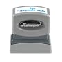 Xstamper One-Color Title Message Stamp, For Deposit Only, Pre-Inked/Re-Inkable, Blue (1333)