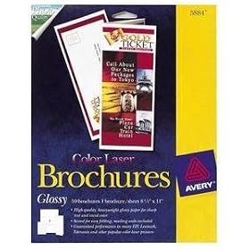 Avery Clr Lasr Prnt Broch 1 Crd/sheet Glossy Paper Coated Mail Seals Incl
