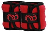 Fitness-Mad Wrist and Ankle Weights 2 x 1kg Red / Black