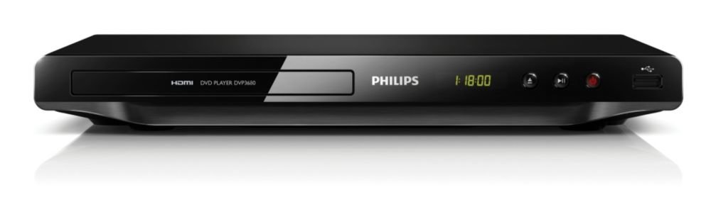 Philips DVP-3680 All Multi Region Zone Free PAL/NTSC DVD Player HDMI 1080 (Black)