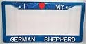 Blue Glitter I Love My German Shepherd Frame