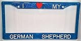 Blue Glitter I Love My German Shepherd Frame