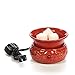 Hosley Candle Company Red Ceramic Electric Fragrance Warmer. Ideal for spa and aromatherapy. Use with HOSLEY brand wax melts / cubes, essential oils and fragrance oils.