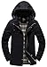 Wantdo Men's Cotton Lightweight Jacket with Removable Hood US Medium Black