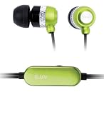 iLuv i353GRN Aluminum In-ear Stereo Earphones with Volume Control (Green)