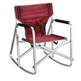 Ming's Mark SL1205-BURGUNDY Burgundy Full Back Folding Rocking Director's Chair