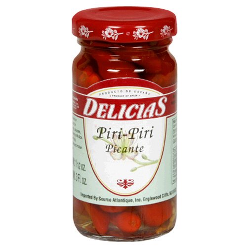 Delicias Piri-Piri Peppers, 3.5-Ounce Bottles (Pack of 12) by Delicias