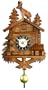 River City 137-08QP 8 Inch Chalet w/Goat & Trees-Westminster or Cuckoo Novelty Clock