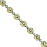 18k Two-Tone Gold Diamond Bracelet (2.6 cttw, G-H Color, SI2 Clarity), 7.25