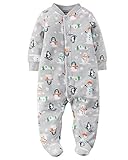 カーターズ ロンパース carter's 男の子用グレーペンギンと雪だるまさんフリース足つきカバーオール (6months(61-67cm)) [並行輸入品]
