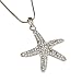 Silvertone with Rhinestone Starfish Pendant Necklace