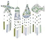 New SEA GLASS WIND CHIME 4 ASSTD GLASS AND GLASS High Quality Modern Design Beautiful Stylish
