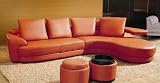 VG-033 Contemporary Sectional Sofa in Orange Color