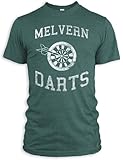 IMAGE OF Vintage Distressed Melvern Darts Tri-Blend T-Shirt, Evergreen, L