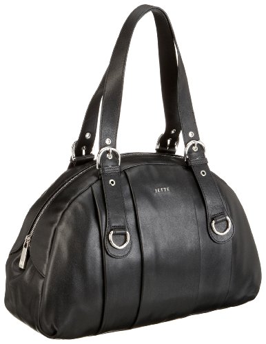 Jette Joop Bowling Bag 03/92/12290-900, Damen Henkeltasche, schwarz, (black 900), 40 x 27 x 11