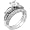 Sterling Silver Cubic Zirconia CZ Wedding Engagement Ring Set Sz 5