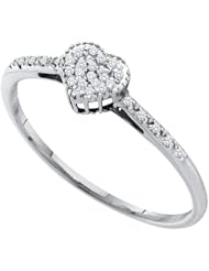 0.07CT DIAMOND FASHION HEART RING