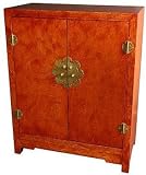 Unique Asian Fine Furniture - 30 Ming Lacquered Oriental Shoe Cabinet - 4 Colors Choices