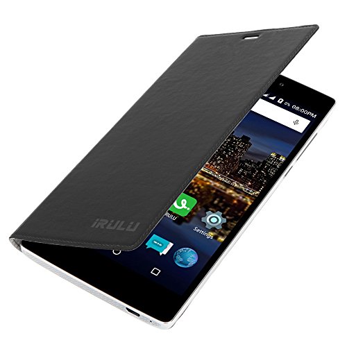 iRULU Victory 3 V3 Leather Back Cover Cell Phone Case - Black