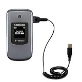 Coiled USB Cable for the Samsung SGH-T139 with Power Hot Sync and Charge capabilities - uses Gomadic TipExchange Technology