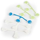 Snappi Cloth Diaper Fasteners - Pack of 5 (2 Green, 2 White, 1 Bright Blue)