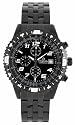 Burgmeister Palermo BM321-622 Herren Chronograph schwarz beschichtet schwarzes Zifferblatt drehbare Lünette mit Himmelsrichtungen Datum doppelte Sicherheitsfaltschließe