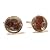 Obsidian Cufflinks 01 Business Stone Mahogany Star Brown Black Silver Brass Crystal