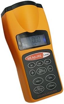 Nelsonstore® Ultrasonic Distance Meter Measurer Distance Estimator Distance Measuring Device Tool w/ Laser Pointer