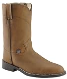 Justin Boots Women's Farm & Ranch 10" Boot Roper Toe Rubber Outsole,Crazy Cow,8.5 B US